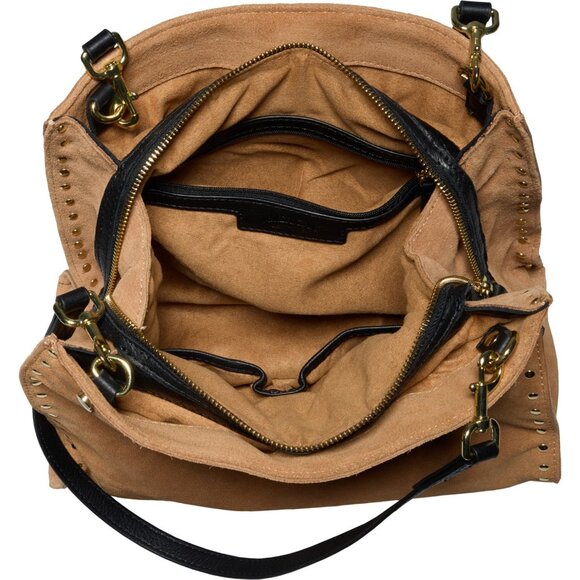 ***American Leather Co. Lenox Studded Triple-Entry Satchel 2.0 - Suede*** - Picture 2 of 6